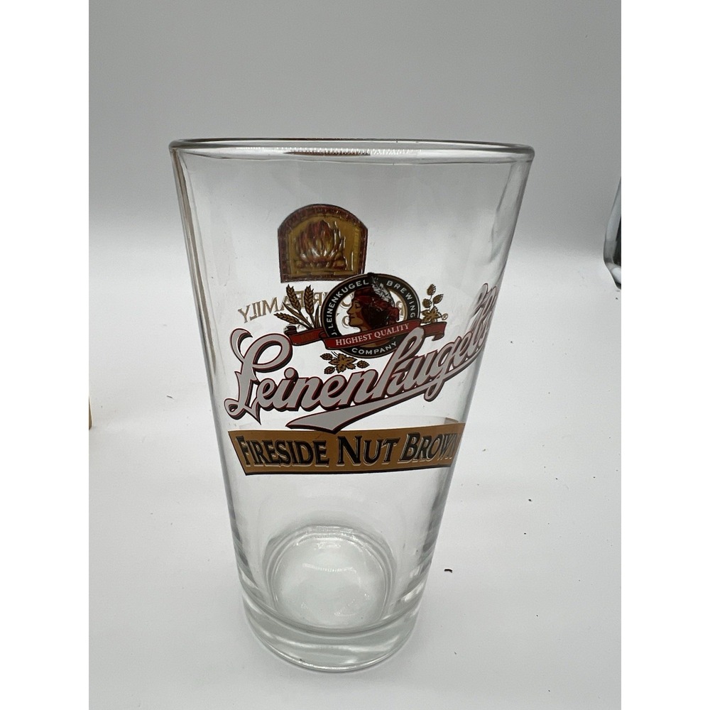 Leinenkugel's 16oz Fireside Nut Brown Shaker Pint Beer Glass Chippewa Falls‎ WI